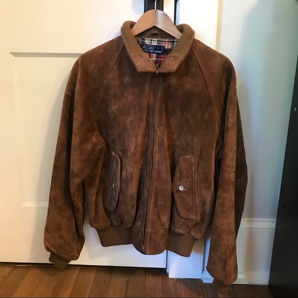 ralph lauren suede leather jacket